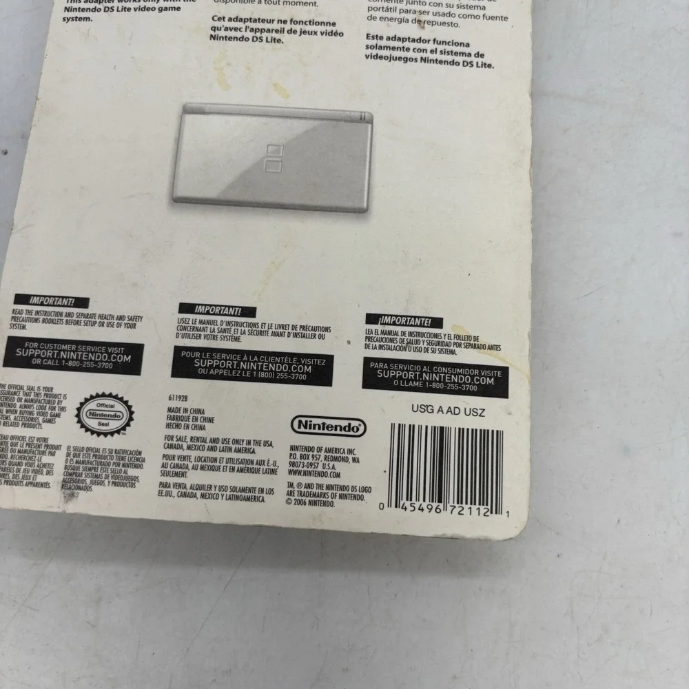 Factory Sealed Official Nintendo DS Wall Power AC Adapter Charger OEM New